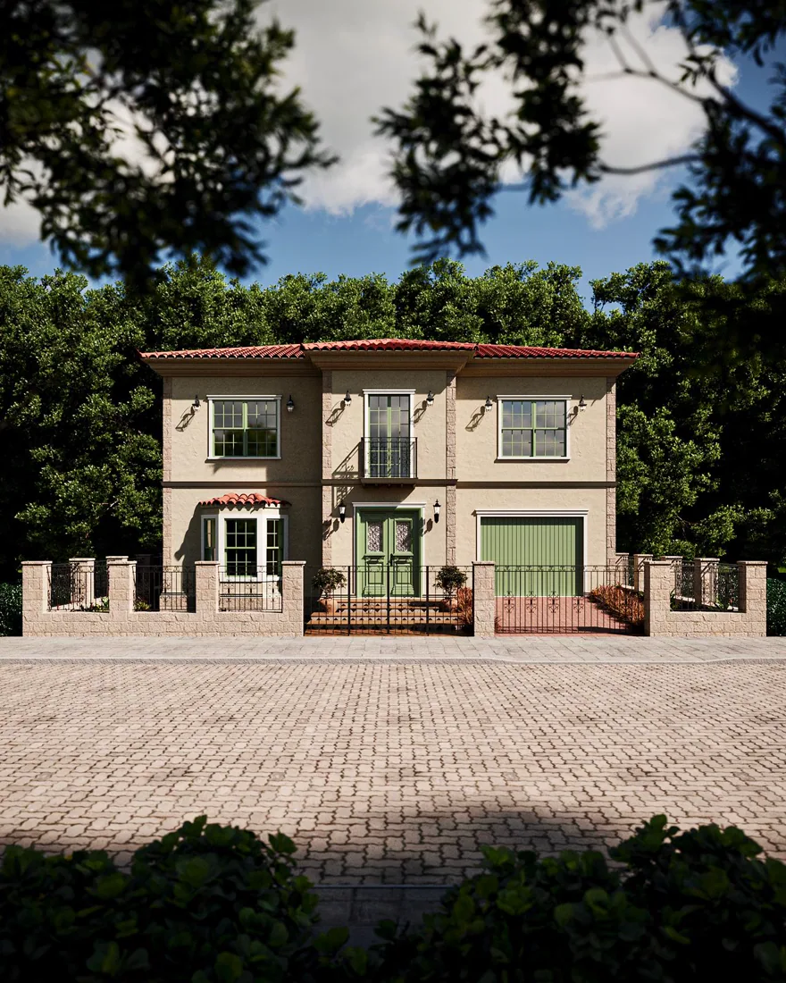 Fachada frontal de residência tradicional projetada por Jordana Hoff