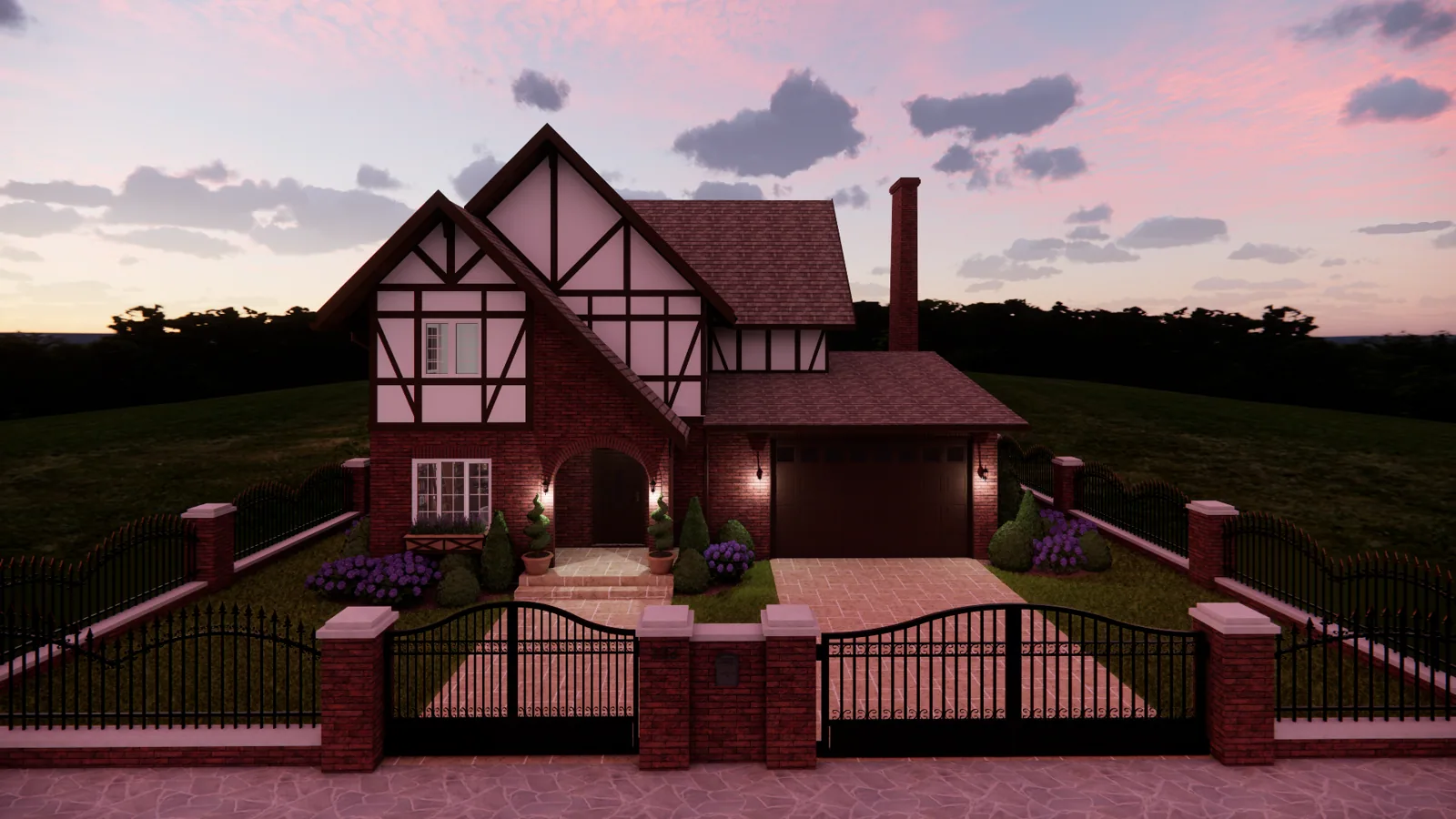 Fachada frontal de residência tradicional projetada por Lana
