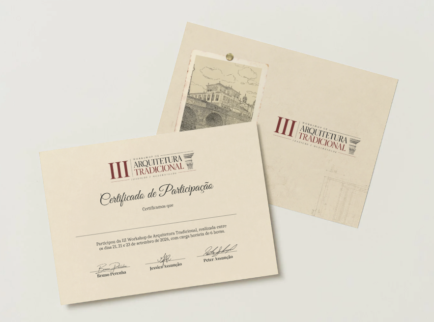 Certificado de participação — III Workshop de Arquitetura Tradicional